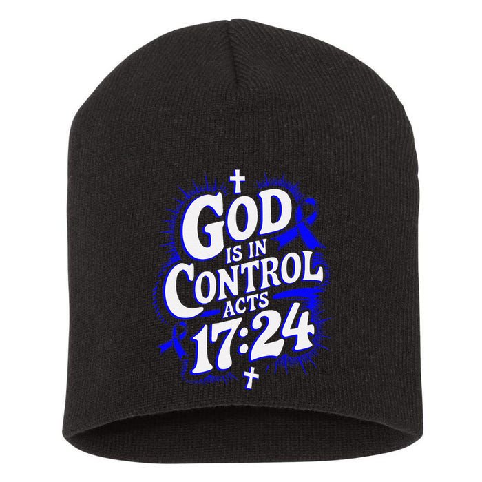 God Is In Control Survivor Juvenile Arthritis Awareness Short Acrylic Beanie