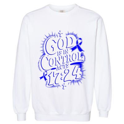 God Is In Control Survivor Juvenile Arthritis Awareness Garment-Dyed Sweatshirt