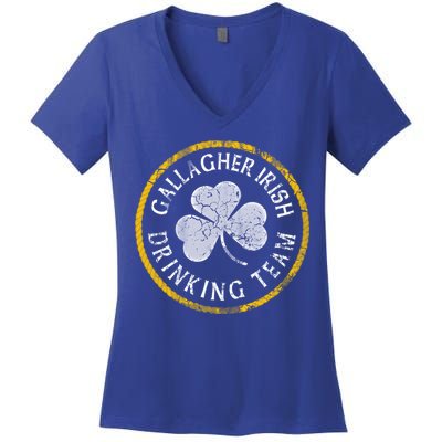 Gallagher Irish Ing Team St Patricks Day Funny Gift Women's V-Neck T-Shirt