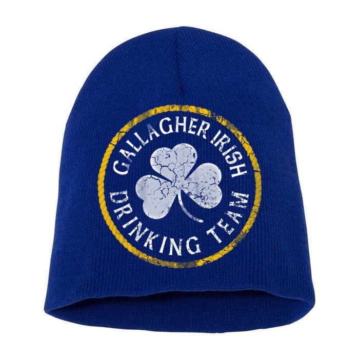 Gallagher Irish Ing Team St Patricks Day Funny Gift Short Acrylic Beanie