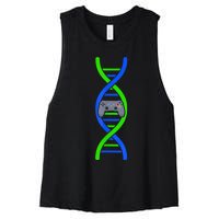 Gaming ItS In My Dna Gamer Women's Racerback Cropped Tank