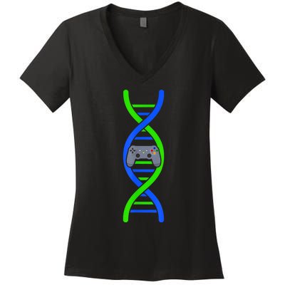 Gaming ItS In My Dna Gamer Women's V-Neck T-Shirt