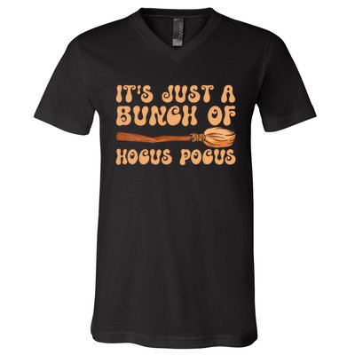 Ghost Its Just A Bunch Of Halloween Costume V-Neck T-Shirt