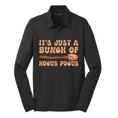 Ghost Its Just A Bunch Of Halloween Costume Silk Touch Performance Long Sleeve Polo