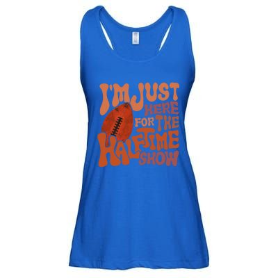 Groovy I'm Just Here For The Halftime Show Funny Football Gift Ladies Essential Flowy Tank