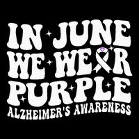Groovy In June We Wear Purple Alzheimers Awareness Cooling Performance Crew T-Shirt
