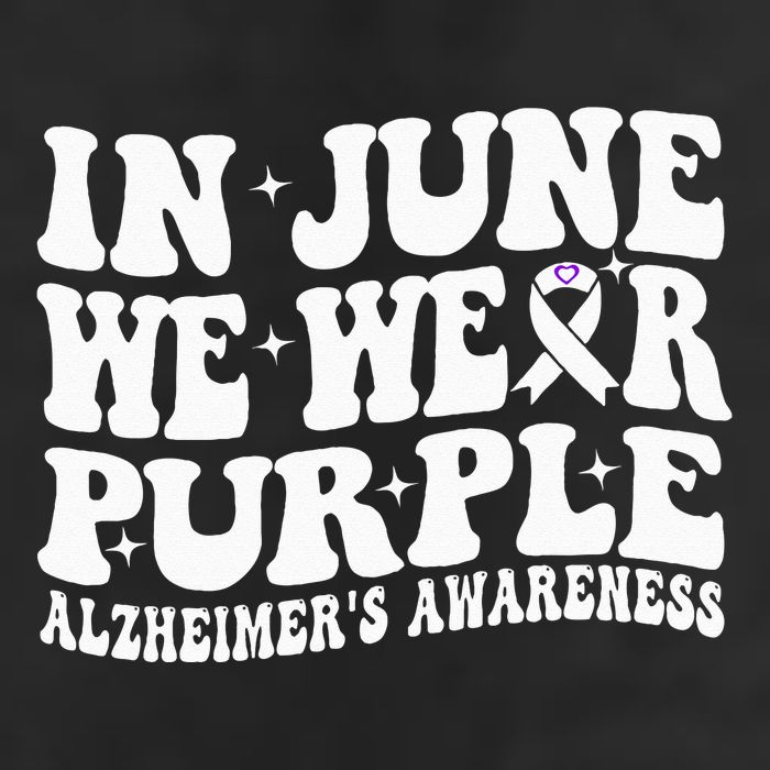 Groovy In June We Wear Purple Alzheimers Awareness Adult Drive Performance Visor