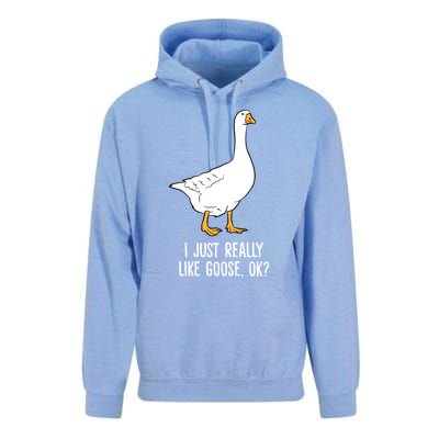 Goose I Just Really Like Goose Birds Gift Unisex Surf Hoodie