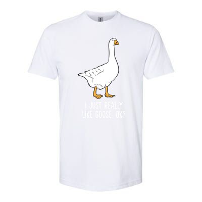 Goose I Just Really Like Goose Birds Gift Softstyle CVC T-Shirt