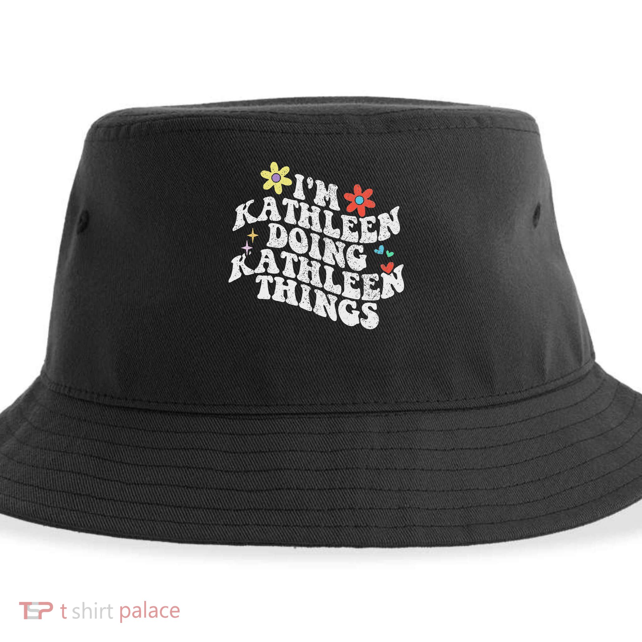 Groovy Im Kathleen Doing Kathleen Things Funny Mother's Day Sustainable Bucket Hat