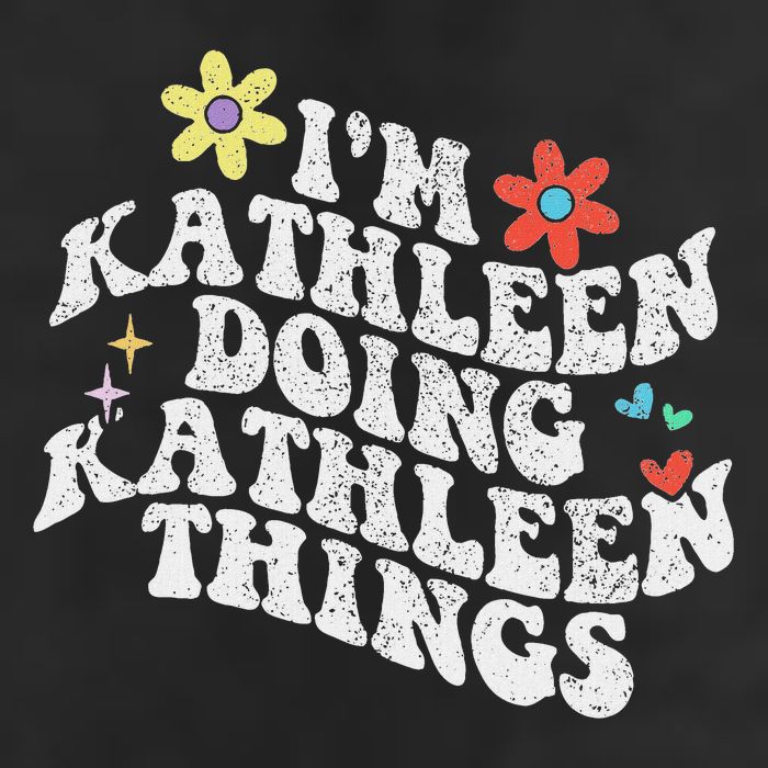Groovy Im Kathleen Doing Kathleen Things Funny Mother's Day Adult Drive Performance Visor