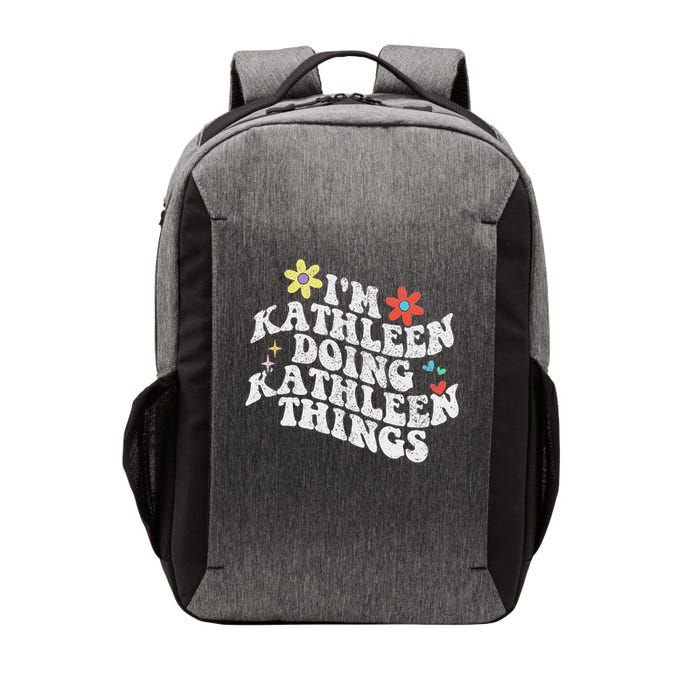 Groovy Im Kathleen Doing Kathleen Things Funny Mother's Day Vector Backpack