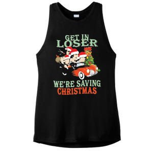 Get In Loser Were Saving Christmas Ladies PosiCharge Tri-Blend Wicking Tank