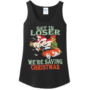 Get In Loser Were Saving Christmas Ladies Essential Tank