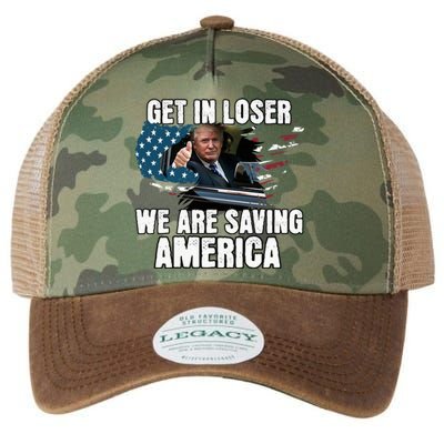 Get In Loser We Are Taking America Back Trump 2024 Gift Legacy Tie Dye Trucker Hat