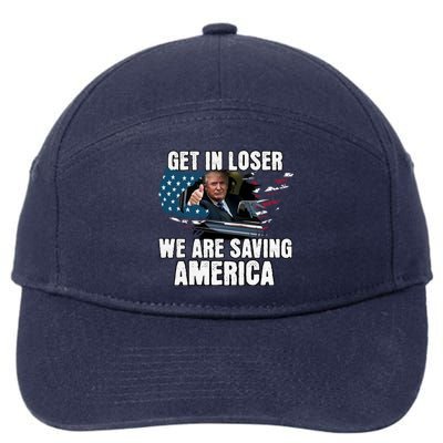 Get In Loser We Are Taking America Back Trump 2024 Gift 7-Panel Snapback Hat