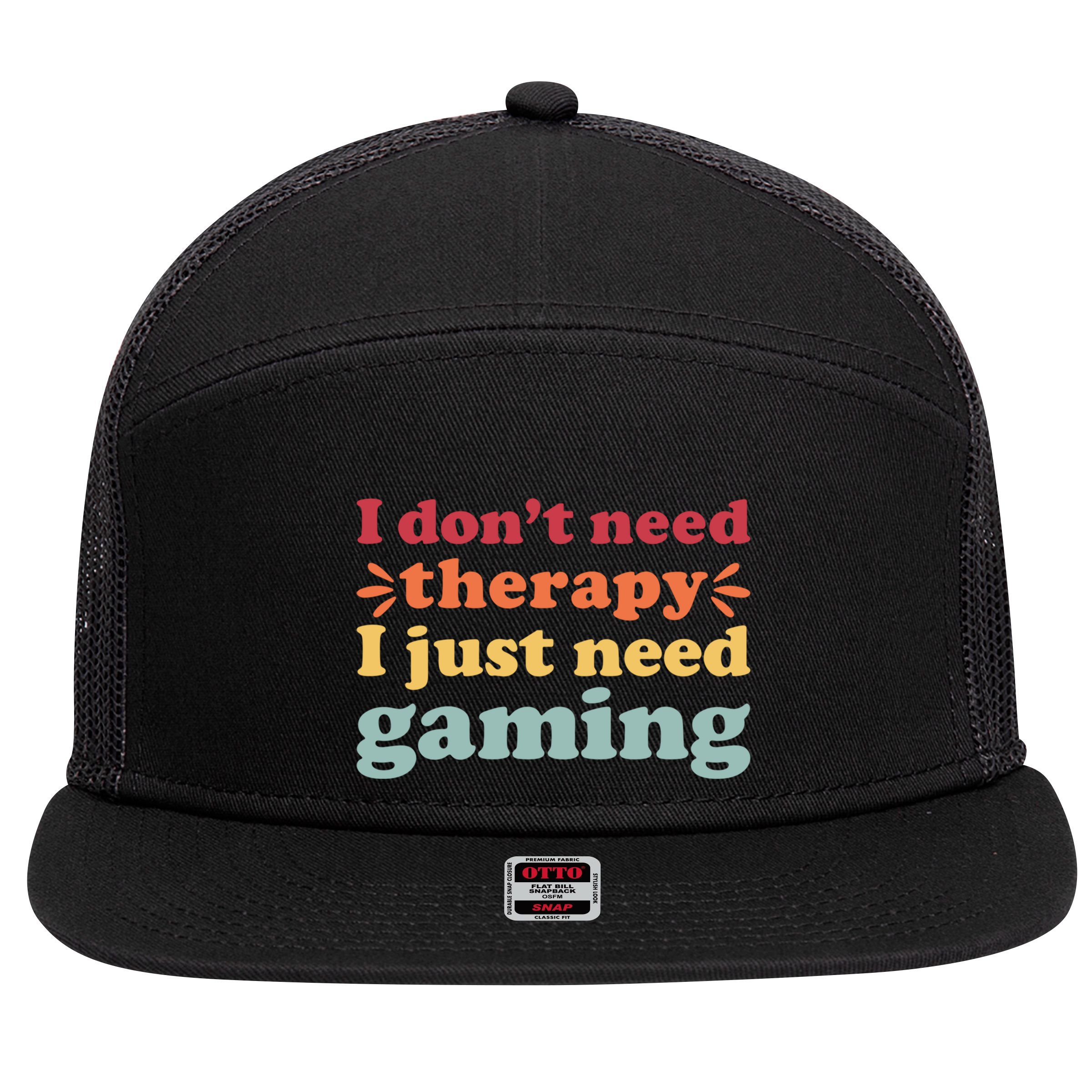Gamer I Love Gaming And Videogame Lover Funny Gift 7 Panel Mesh Trucker Snapback Hat