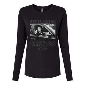 Get In Loser We Are Talking America Back Trump 2024 Gift Womens Cotton Relaxed Long Sleeve T-Shirt