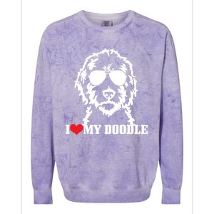 Goldendoodle I Love My Doodle Mom Labradoodle Dog Funny Gift Cool Gift Colorblast Crewneck Sweatshirt