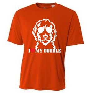 Goldendoodle I Love My Doodle Mom Labradoodle Dog Funny Gift Cool Gift Cooling Performance Crew T-Shirt