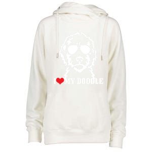 Goldendoodle I Love My Doodle Mom Labradoodle Dog Funny Gift Cool Gift Womens Funnel Neck Pullover Hood