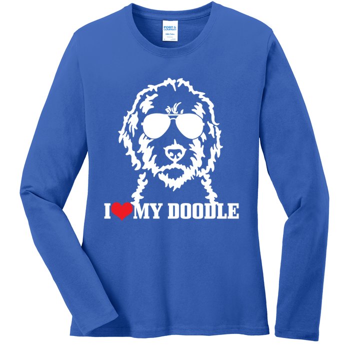 Goldendoodle I Love My Doodle Mom Labradoodle Dog Funny Gift Cool Gift Ladies Long Sleeve Shirt