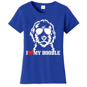 Goldendoodle I Love My Doodle Mom Labradoodle Dog Funny Gift Cool Gift Women's T-Shirt