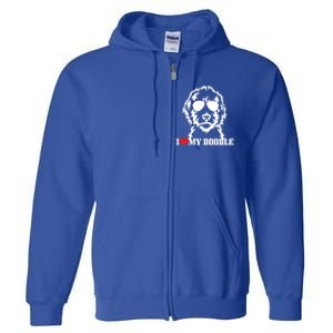 Goldendoodle I Love My Doodle Mom Labradoodle Dog Funny Gift Cool Gift Full Zip Hoodie