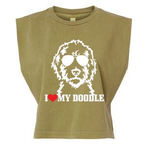 Goldendoodle I Love My Doodle Mom Labradoodle Dog Funny Gift Cool Gift Garment-Dyed Women's Muscle Tee