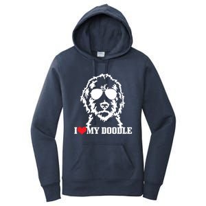 Goldendoodle I Love My Doodle Mom Labradoodle Dog Funny Gift Cool Gift Women's Pullover Hoodie