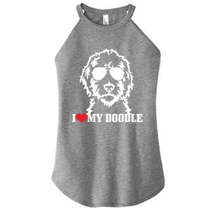 Goldendoodle I Love My Doodle Mom Labradoodle Dog Funny Gift Cool Gift Women's Perfect Tri Rocker Tank