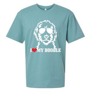 Goldendoodle I Love My Doodle Mom Labradoodle Dog Funny Gift Cool Gift Sueded Cloud Jersey T-Shirt