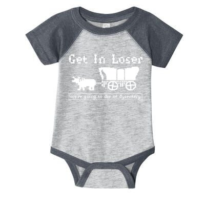 Get In Loser Were Going To Die Of Dysentery Infant Baby Jersey Bodysuit