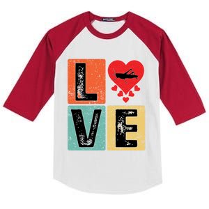 Grasshopper Insects Lover Valentine's Day Grasshopper Gift Kids Colorblock Raglan Jersey