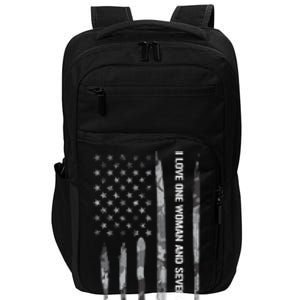 Guns: I Love One And Several Guns Cute Gift American Flag Great Gift Impact Tech Backpack