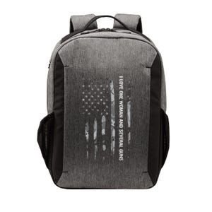 Guns: I Love One And Several Guns Cute Gift American Flag Great Gift Vector Backpack