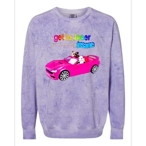 Get In Loser WeRe Going Insane Colorblast Crewneck Sweatshirt