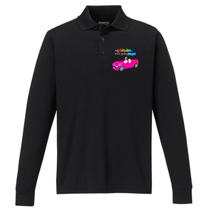 Get In Loser WeRe Going Insane Performance Long Sleeve Polo