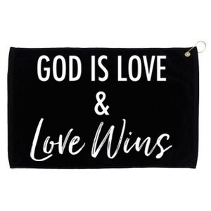 God Is Love And Love Wins Simple Christian Encouraging Cool Gift Grommeted Golf Towel