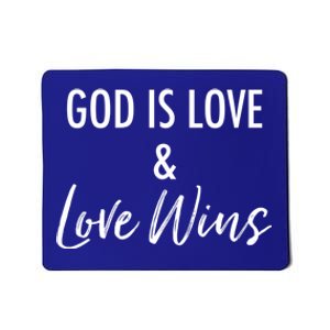 God Is Love And Love Wins Simple Christian Encouraging Cool Gift Mousepad