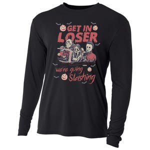 Get In Loser Were Going Slashing Horror Halloween Cooling Performance Long Sleeve Crew