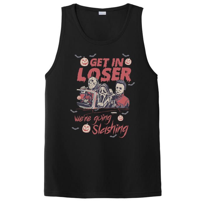 Get In Loser Were Going Slashing Horror Halloween PosiCharge Competitor Tank