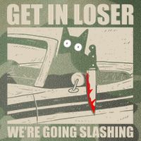 Get In Loser WeRe Going Slashing Cat Murderous Legacy Tie Dye Trucker Hat
