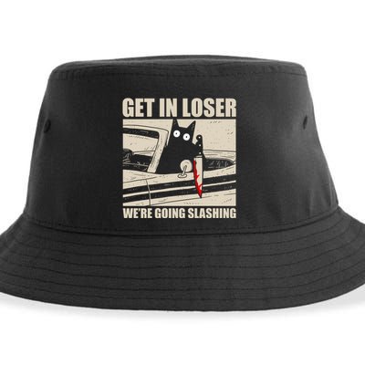 Get In Loser WeRe Going Slashing Cat Murderous Sustainable Bucket Hat