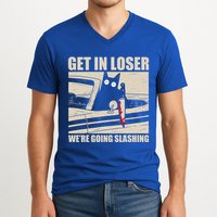 Get In Loser WeRe Going Slashing Cat Murderous V-Neck T-Shirt