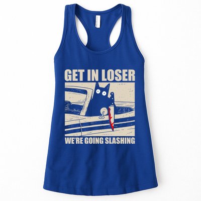 Get In Loser WeRe Going Slashing Cat Murderous Womens Tank Top