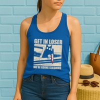 Get In Loser WeRe Going Slashing Cat Murderous Womens Tank Top