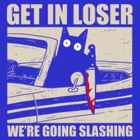 Get In Loser WeRe Going Slashing Cat Murderous Kids Sweatshirt