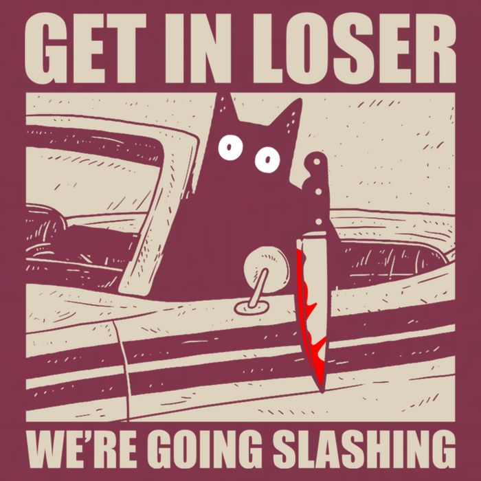 Get In Loser WeRe Going Slashing Cat Murderous 16oz Travel Tumbler