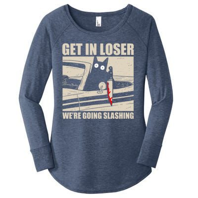 Get In Loser WeRe Going Slashing Cat Murderous Women's Perfect Tri Tunic Long Sleeve Shirt